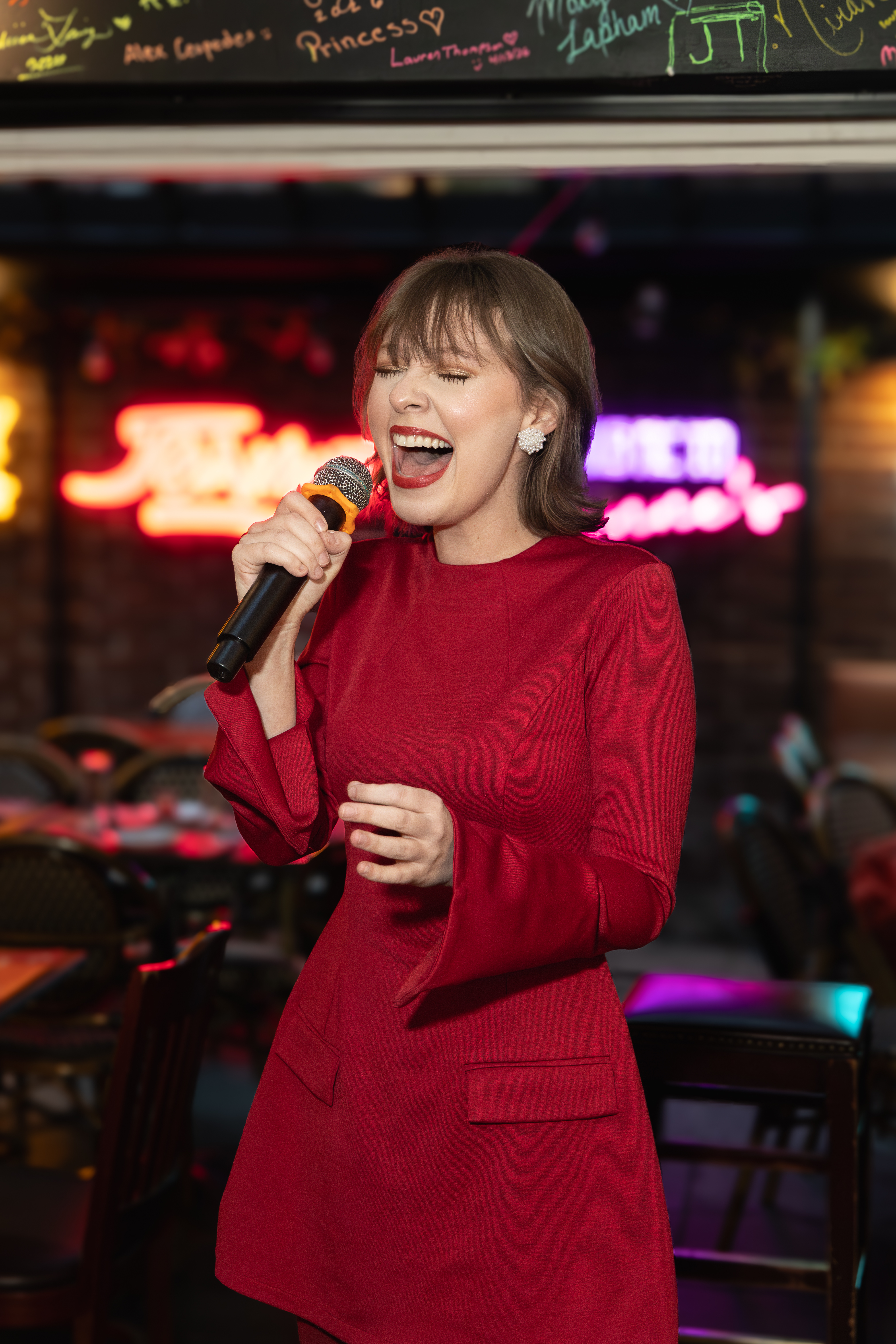 Abbey Hutchins performing