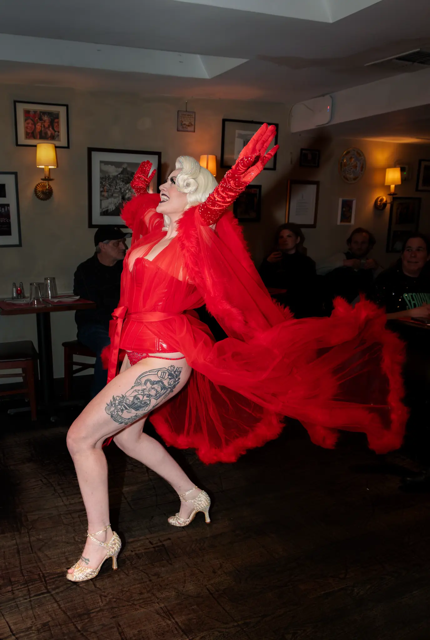 Emerging artist performing at Joanne