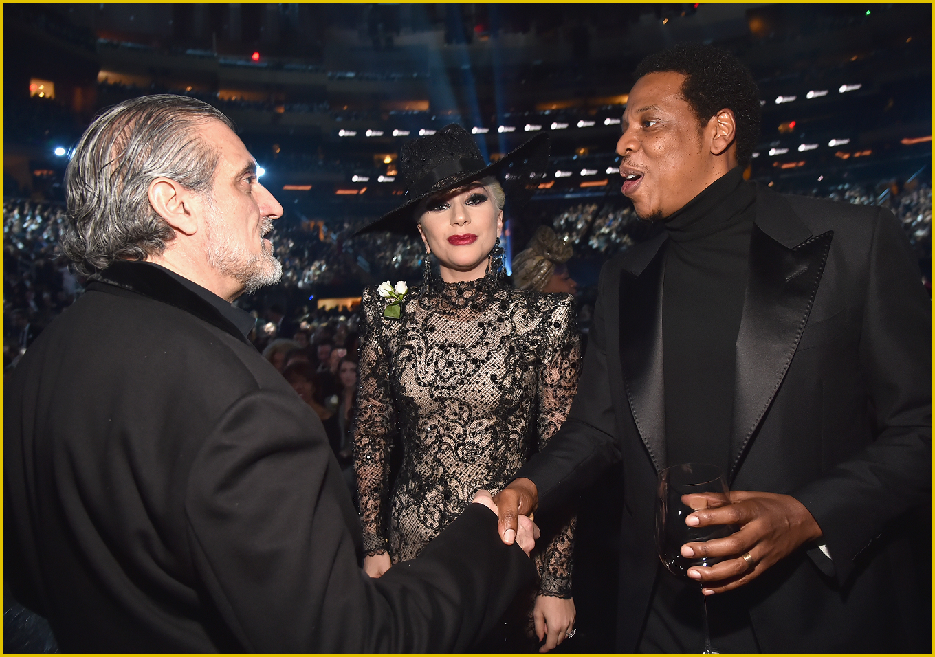 Joe, Lady Gaga & Jay-Z at the Grammys